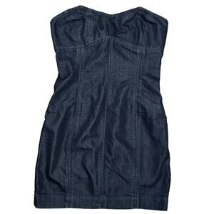 Y2K Denim Strapless‎ Mini Dress Size 6